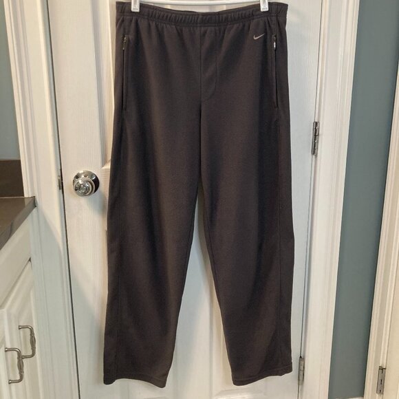 Nike Therma-Fit Fleece Athletic Sweatpants With Dual Zip Pockets Size Medium - Picture 1 of 7